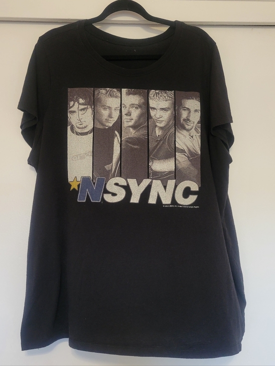 NSYNC Tops - NSYNC Graphic Tee Oversized Band Shirt Black Vintage Style Boyfriend Fit